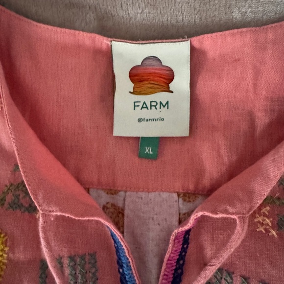 Farm Rio Pink Anika Macaws Maxi Dress XL Tropical Resort Boho Luxury - Picture 5 of 13